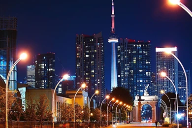 Downtown Toronto, CN Tower, Canada Widescreen Wallpapers