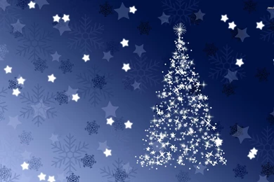Sparkling Blue Christmas Tree Wallpapers   Holiday Wallpapers