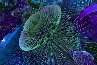 Download Wallpapers 1920x1080 Light, Color, Pattern, Volume, 3d ...