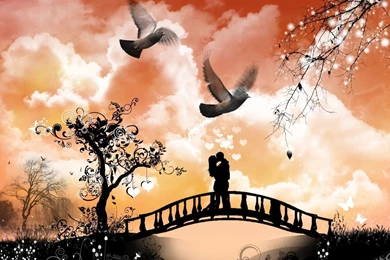 Wallpapers Love Kiss