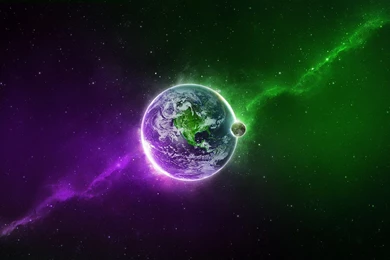 3d Space Scene Wallpapers 1440x900   (