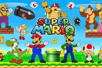 Springfield Punx: Super Mario Wallpaper!