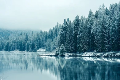 1680x1050 Winter Lake Wallpapers