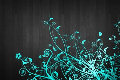 Abstract Blue Flowers Wallpapers