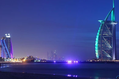 Download Wallpapers Burj Al Arab, Dubai At Night (1280 X 800 ...