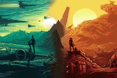 Star Wars The Force Awakens Poe Rey BB8 Wallpapers