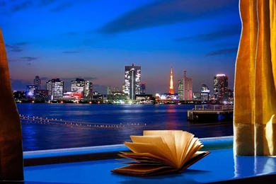 City Night Citu Modern Sea Architecture Modern Desktop Backgrounds ...