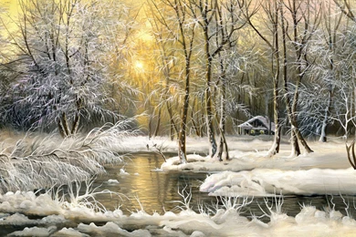 Winter Painting HD Wallpapers