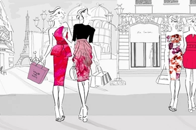 1680x1050 Woman City Shopping Desktop PC And Mac Wallpapers