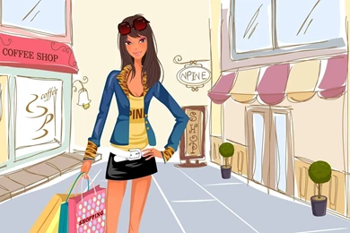 Shopping Girl Wallpapers » WallDevil   Best Free HD Desktop And ...