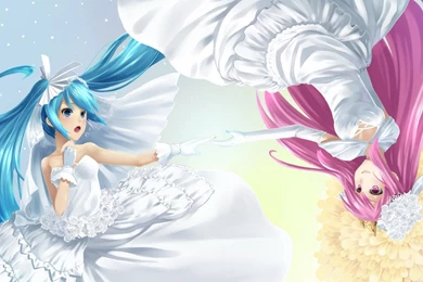 Anime Brides Hatsune Miku Megurine Luka Wallpapers