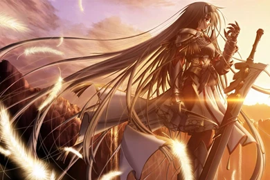 Golden Sun Anime Girl Wallpapers