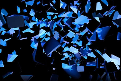 HDscreen: Black Blue Colors Cube Explosions Desktop Bakcgrounds