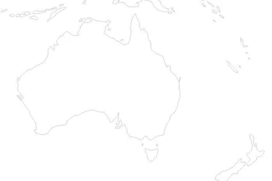 Australia Black & White Blank Outline Map   Map Resources