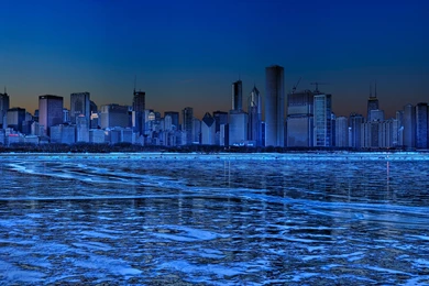 Chicago Skyline Night Wallpapers