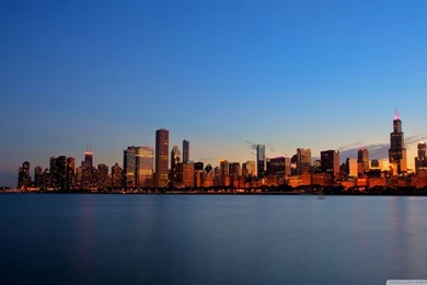 Chicago Skyline Night HD Desktop Wallpapers : High Definition ...
