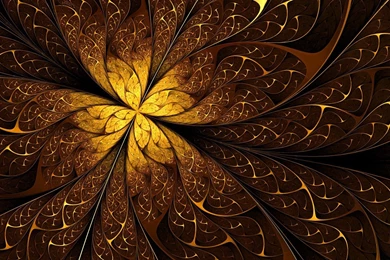 Golden Swirling Leaves Wallpapers   Abstract Wallpapers