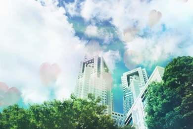 Trees And Buildings Wallpapers