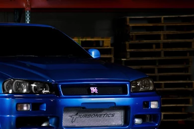 Download Wallpapers 2048x2048 Nissan Skyline, Gtr, R34, Blue, Front ...
