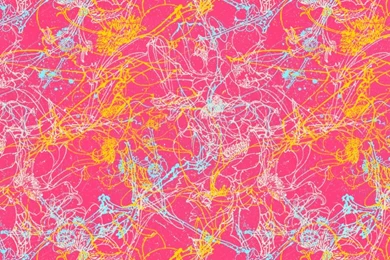Pink Scribble Floral iPhone Wallpapers