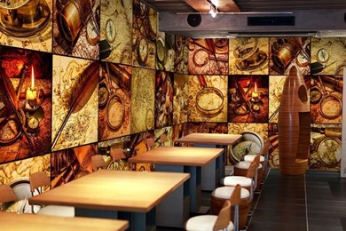 Free Shipping Custom Tea Shop Restaurant Cafe Bar Backgrounds ...