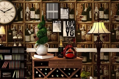 Free Shipping Wine Bottle Nostalgic Backdrop Wallpapers American ...