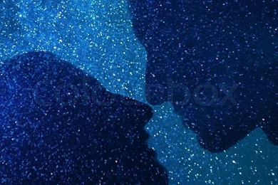 Young Couple Silhouette Hugging And Looking At Each Other Outdoors ...