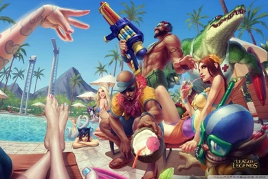 Pool Party   League Of Legends HD Desktop Wallpapers : Widescreen ...