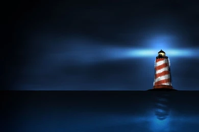 Lighthouse Paintings At Night Wallpaper.