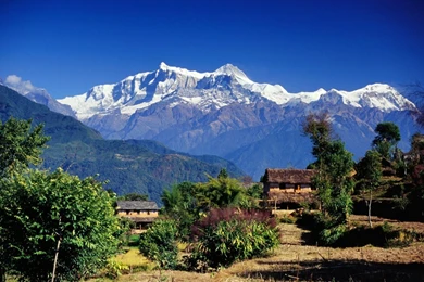 Wallpapers catalogue.com   Village In Gandaki, Annapurna Range ...
