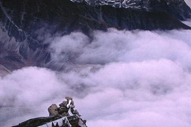 Download Wallpapers 750x1334 Peak, Top, Mountains, Ropes, Fabric ...