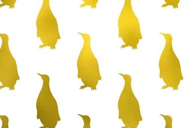Free Gold Penguins iPhone Wallpapers   Silver Spiral Studio