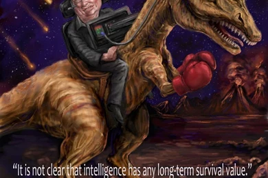 Stephen Hawking On A Dilophosaurus By GraceZooms On DeviantArt