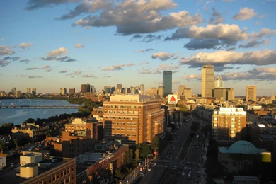 Boston At Sunset , Boston, Massachusetts
