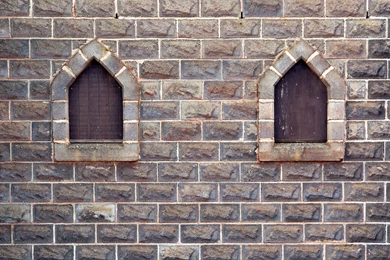 Old Castle Stone Brick Wall Backgrounds Photo