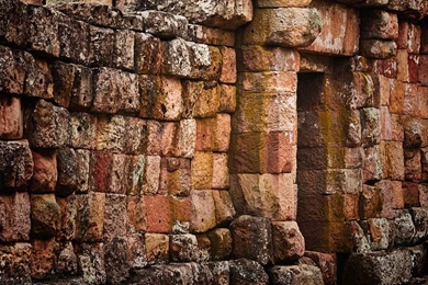 Old Brick Wall Backgrounds By Songsak Wilairit