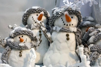 Happy Snowmen HD Desktop Wallpapers : High Definition : Fullscreen ...
