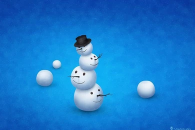 The Merry Snowman (Plain) · Desktop Wallpapers · Vladstudio