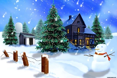 3D Christmas Desktop Wallpapers Christmas Snowman Photos Of 3D ...