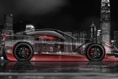4K Chevrolet Corvette C7 Side Crystal City Car 2015 « El Tony