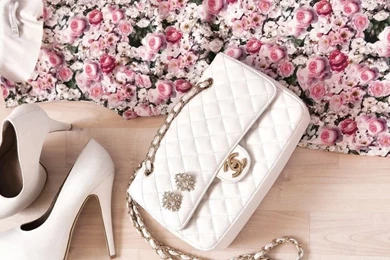 Flowers, Roses, Clothing, Bag, Chanel, White, Dress, Shoes HD ...