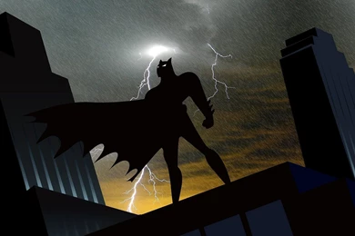 Batman On The Roof   Batman: The Animated Series Wallpapers ...