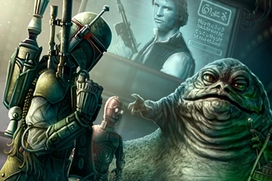 Fiction Artwork Bounty Hunter Jabba The Hutt Wallpapers