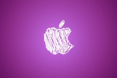 iPhone 5 Wallpapers: Apple Logo Neon Purple South Beach Style ...