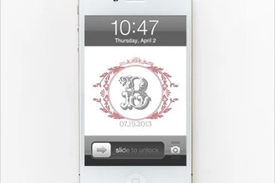 Vintage Letters Monogram Phone Wallpapers   The Wedding Chicks