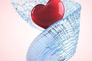 Water Heart iPhone 4s Wallpapers Download