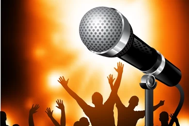 Microphone Bright Backgrounds Free Vector Download