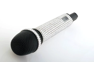 Crystal Microphone Download PowerPoint Backgrounds   PPT Backgrounds
