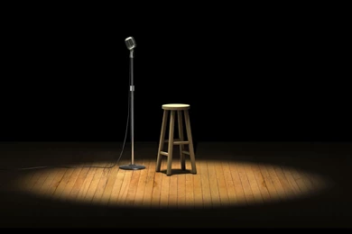 Microphone Stand Spotlight Wallpaper.