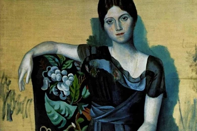 Olga In An Arm Chair By Pablo Picasso Wallpapers